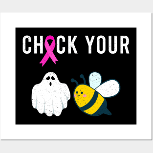 Check Your Boo Bees Shirt Funny Breast Cancer Halloween Gift Posters and Art